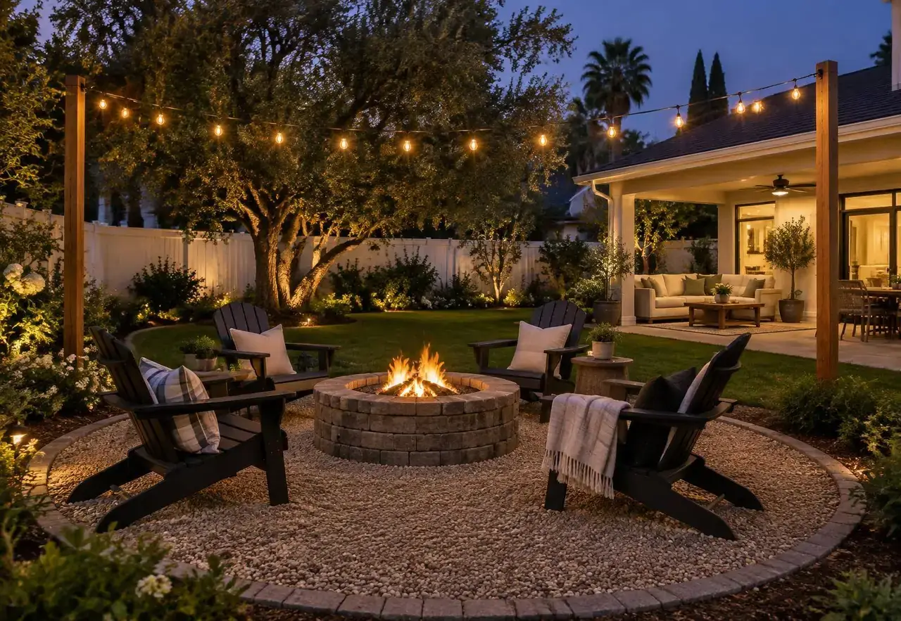 Coastal terrace at golden hour